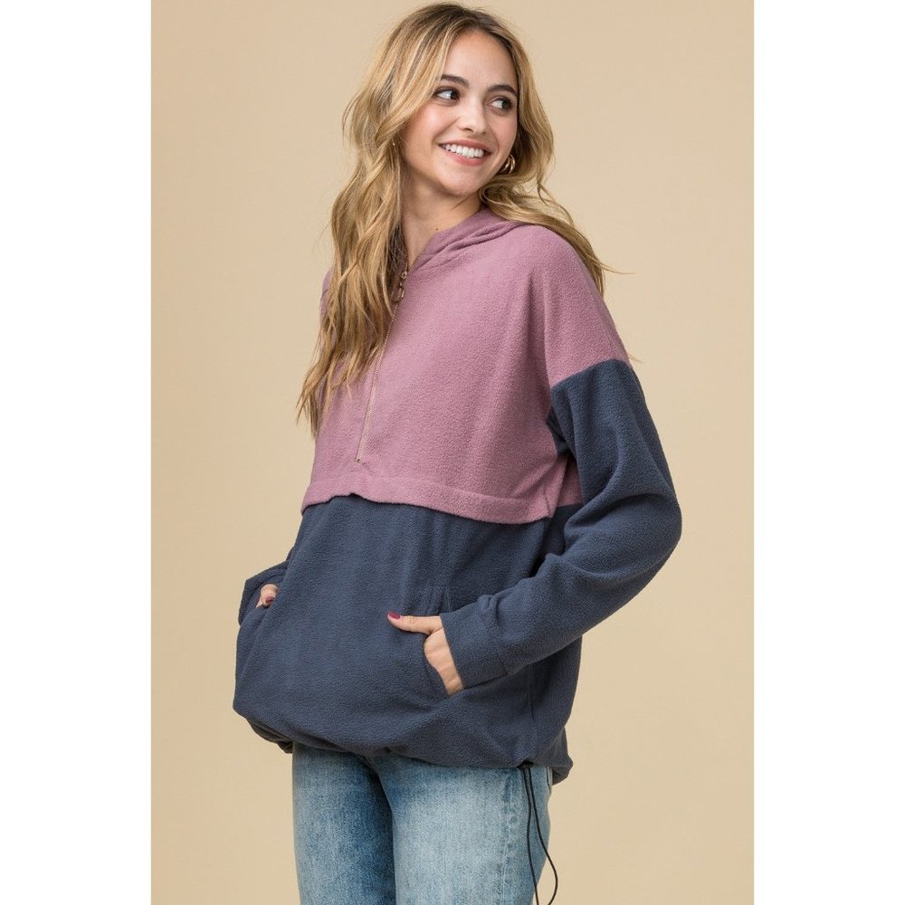 Entro Color Block Hooded Sweatshirt